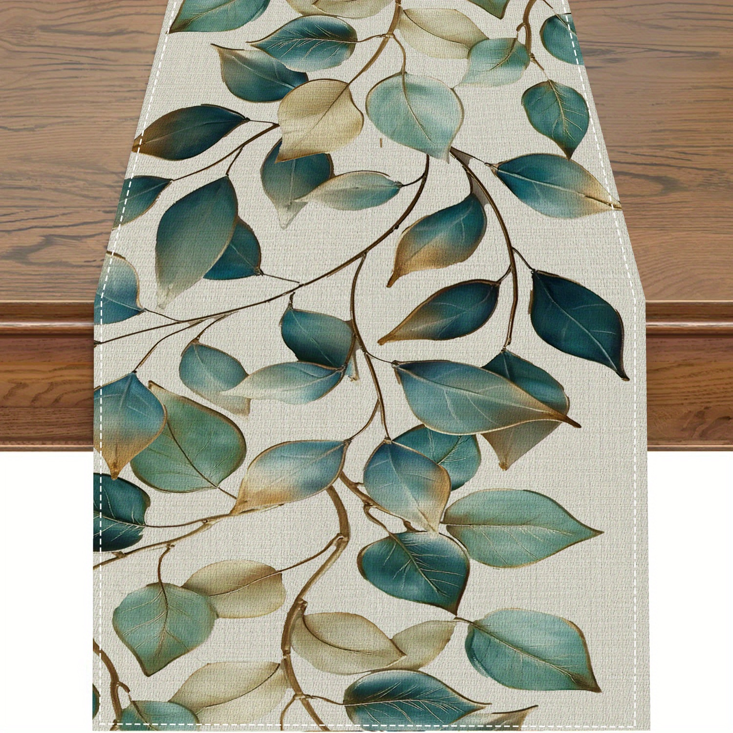 TEMU 1pc Of, A 72-inch Polyester Table Runner Featuring A Cool Blade Design, Spring Decorations And Suitable For Holiday Parties In Homes, Kitchens,