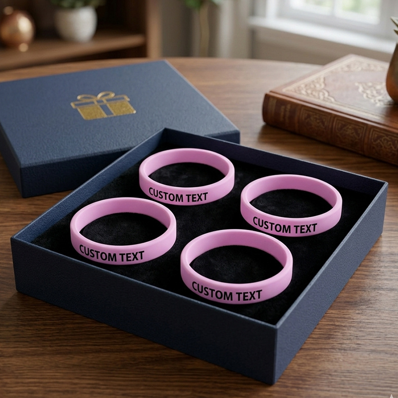 30pcs Custom Glow-In-The-Dark Silicone Bracelets, Gift for Her
