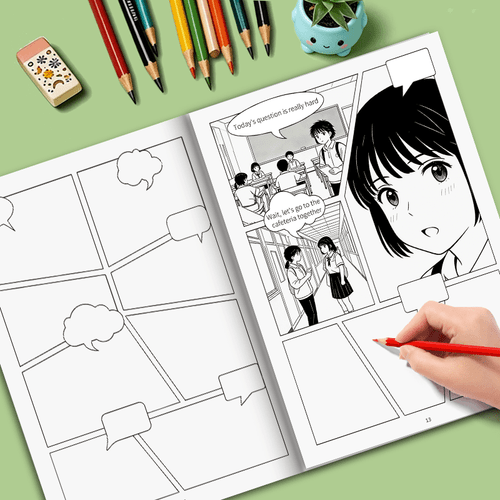 32 pages blank comic book create your own comics of blank panel layouts draw your sketchbook effects gifts hand drawn painting book classic comic panel style