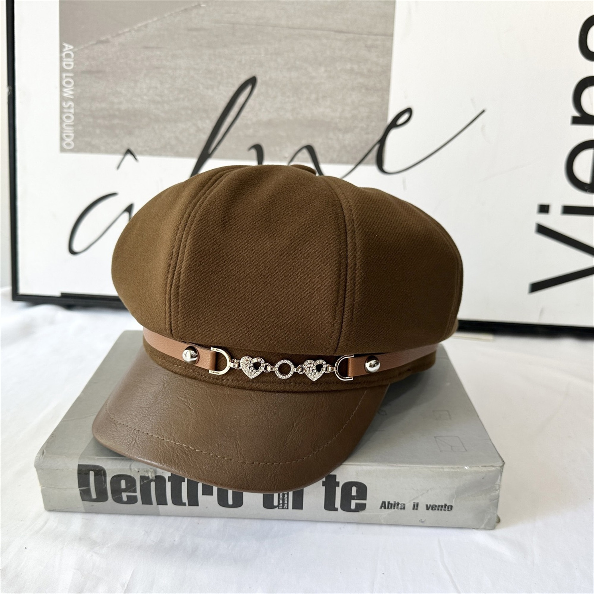 womens elegant french style beret hat pearl accents - Temu display picture 3