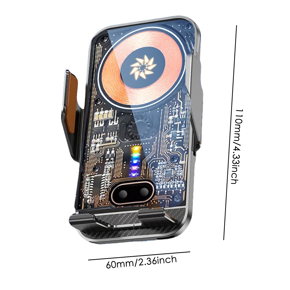 TEMU 66w Fast Wireless Car Charger Automatic Clamping Mount Air Vent Phone Holder For Galaxy S25/s24 Ultra/s23 For Iphone 17/16/15/14/13