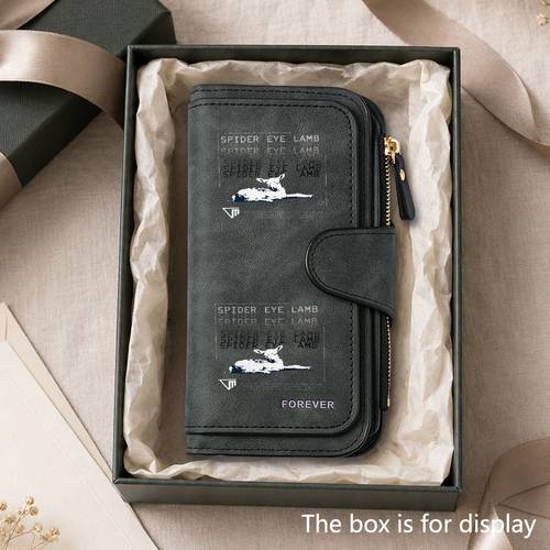 imagen del artículo 1pc billetera larga con de imágenes de ojo de y , bolso de tarjetero de gran capacidad, estuche para tarjetas de crédito, billetera bifrontal con con cremallera, para almacenar tarjetas de crédito, , llaves, teléfono, ideal para el desplazamiento , viajes