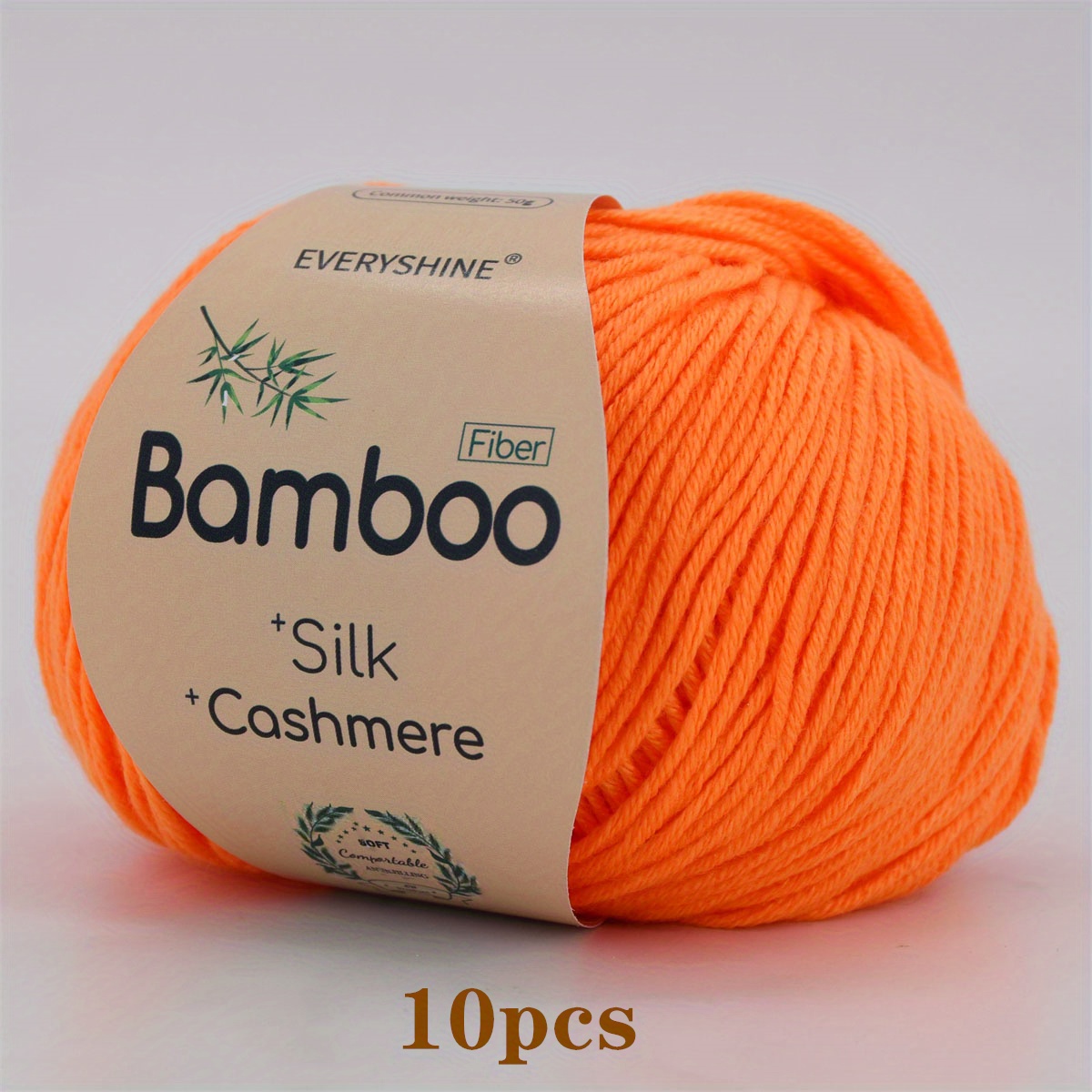 10 Balls - 500g/1.1lb High-Quality Bamboo Fiber Yarn, Silk, Cashmere - Super Soft & Comfortable for Crocheting, Knitting, Sweaters, Scarves, Hats, Gloves, and Colorful Toys - Beginner-Friendly,   Options, Crafting Supplies, Crafting Essentials, Soft Texture, Durable Crafting Material, Crafting Enthusiasts