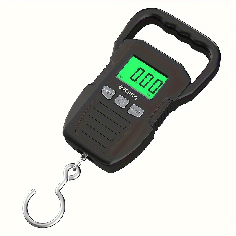 1pc Hanging Digital Scale, 132lb/ 60kg Capacity, Large Handle, Backlit Lcd Display, Abs Material, Kitchen Scale, No Food Contact Safe (battery Not Included)