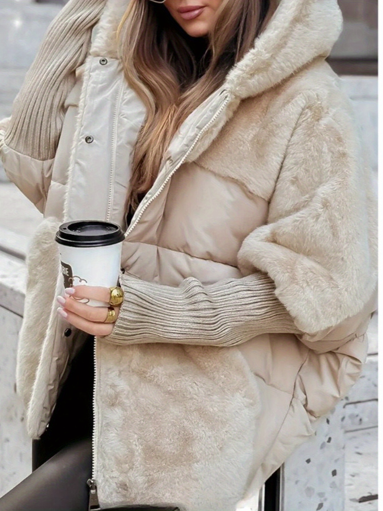 plus size womens oversized winter jacket elegant fur like   fur collar full length pockets   fit long sleeve coat warm casual to formal outerwear for large size women solid black hand washable ideal for cold weather everyday or formal events comfortable stylish with stand collar     for autumn and winter chic functional   size winter jacket for women jacket for women plus size long coats for women winter Product details 6