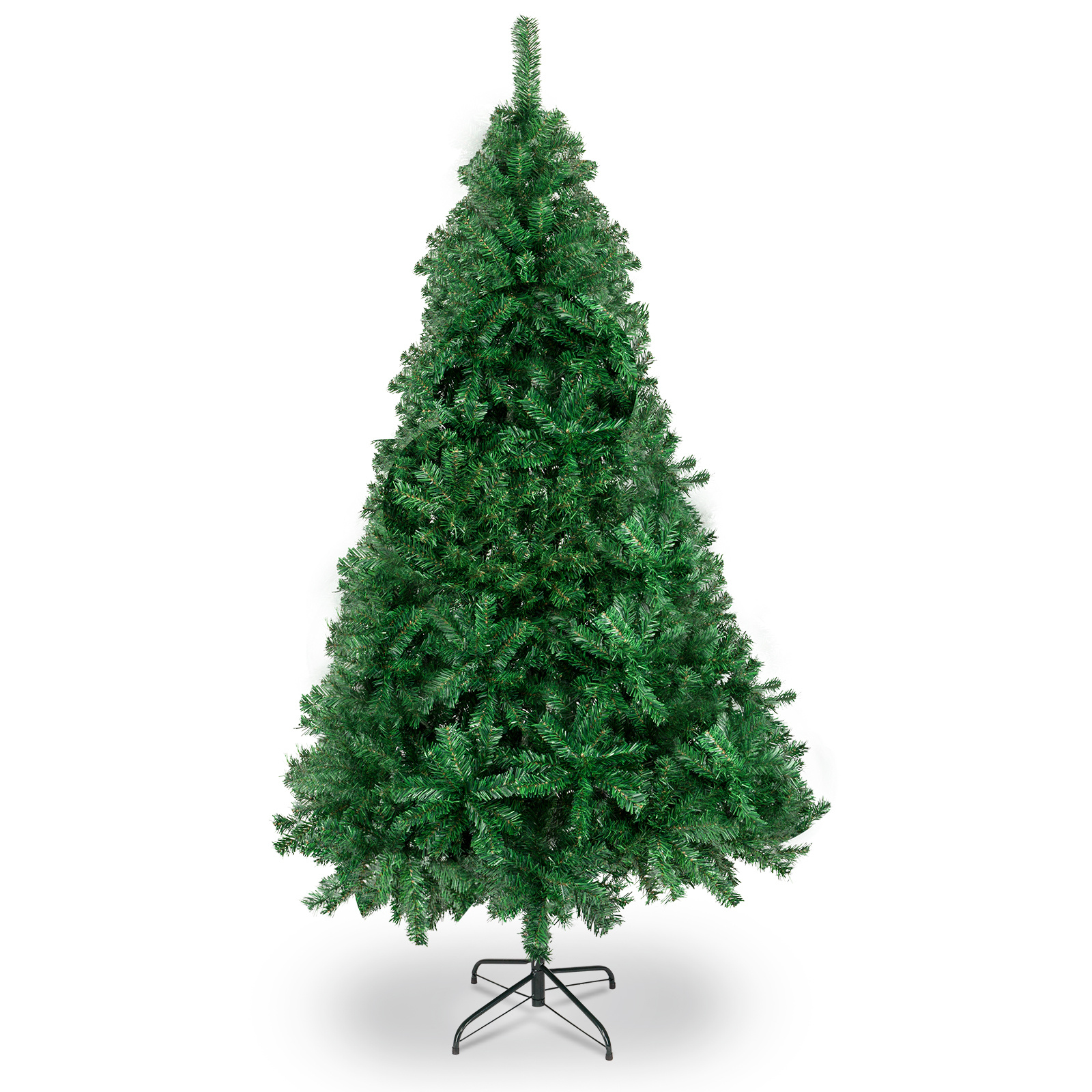 Image of Motoos 6 Ft Unlit Christmas Pine Tree, Featuring 650 Branch Tips And A Durable Metal Base, Perfect For Decorating Offices, Homes, Stores, Parties, And Holiday Events