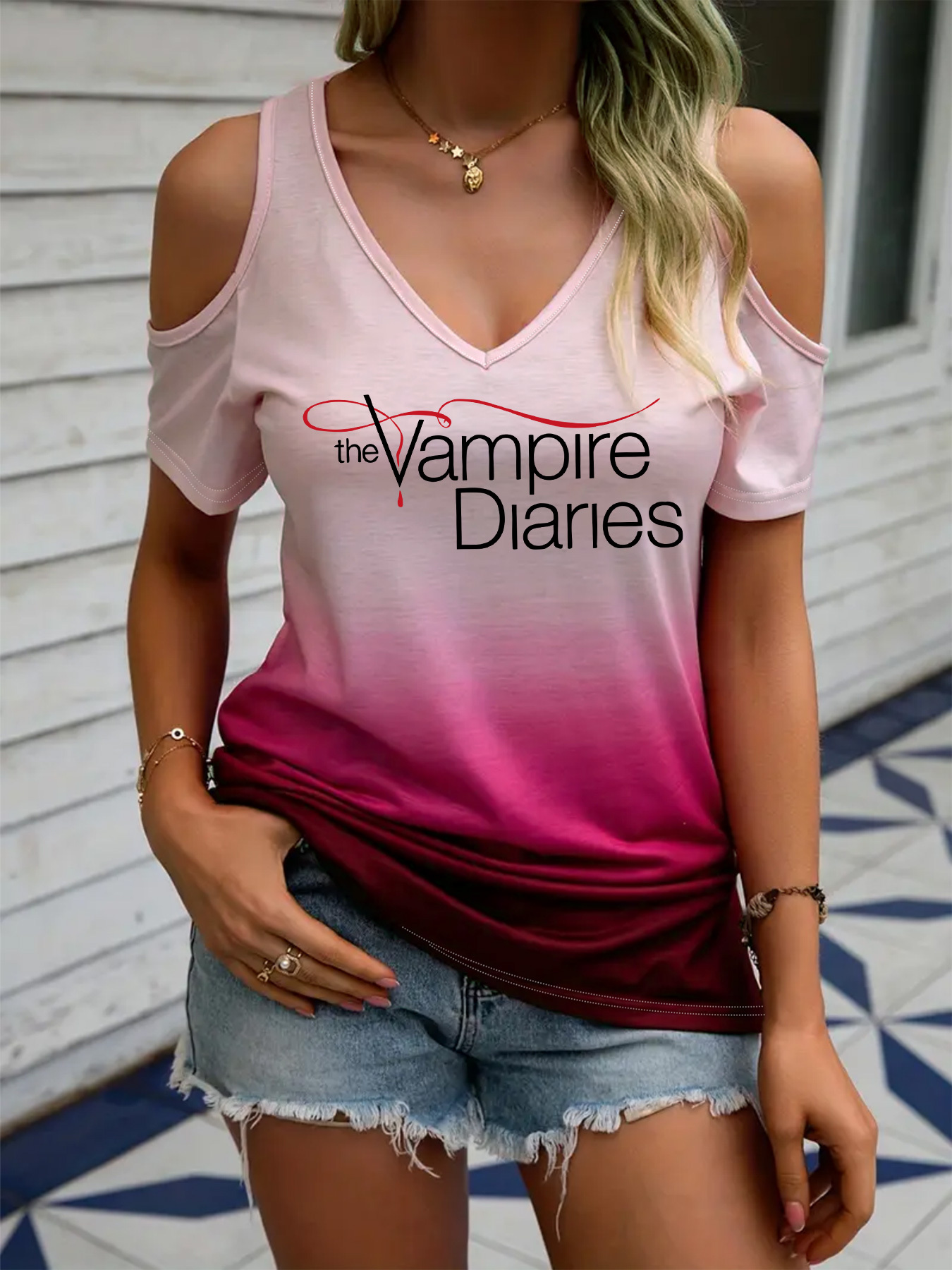 damen freizeitmode t shirt grafik off Temu Germany