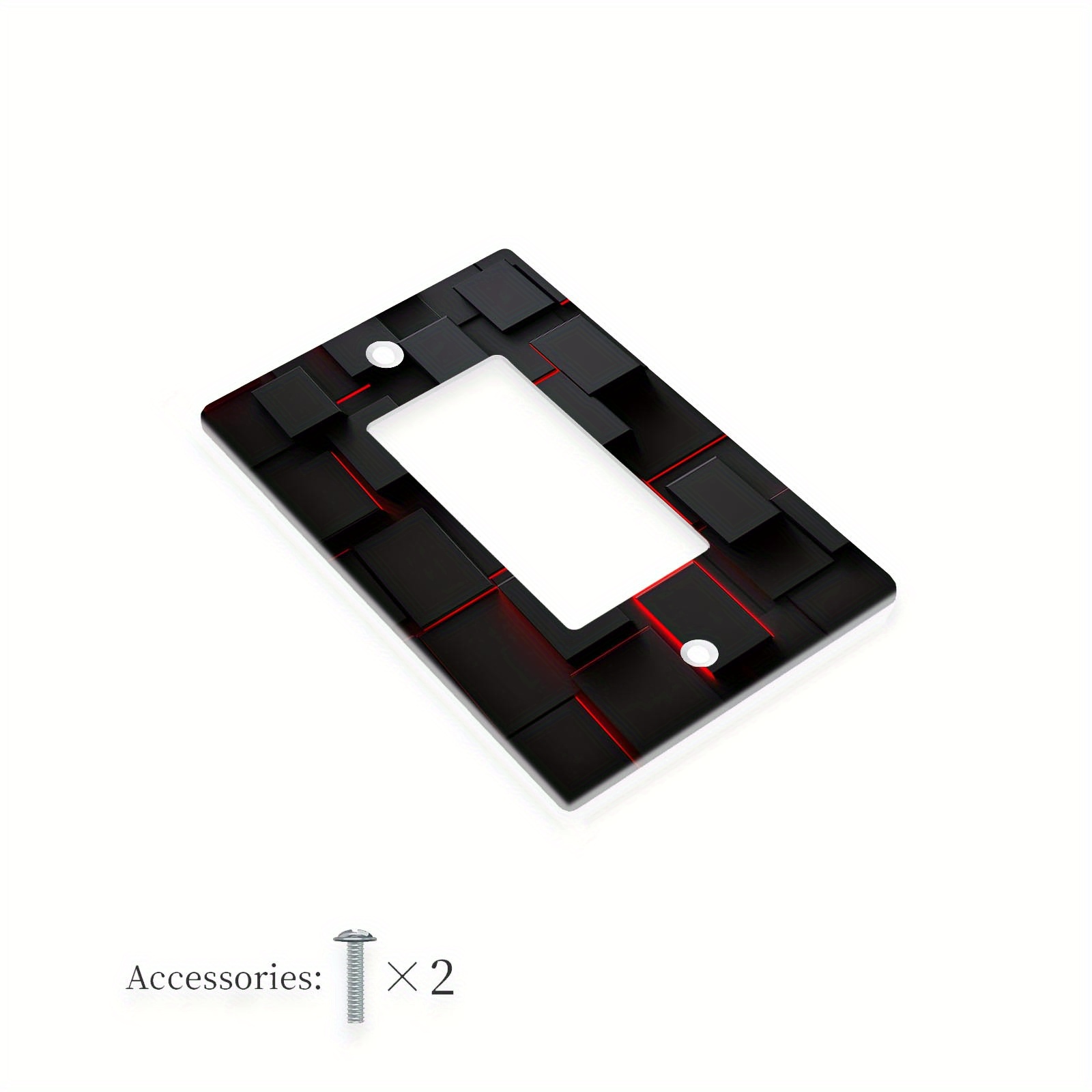 Geometric Block Decorative Outlet Cover with 1 or 2 Holes