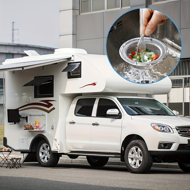 Juego de filtros para fregadero de acero inoxidable con múltiples capas de malla fina que intercepta eficazmente el pelo, restos de comida y otros desechos. Es adecuado para salidas de desagüe de cocina y baño y es un accesorio práctico y esencial para prevenir obstrucciones en las tuberías