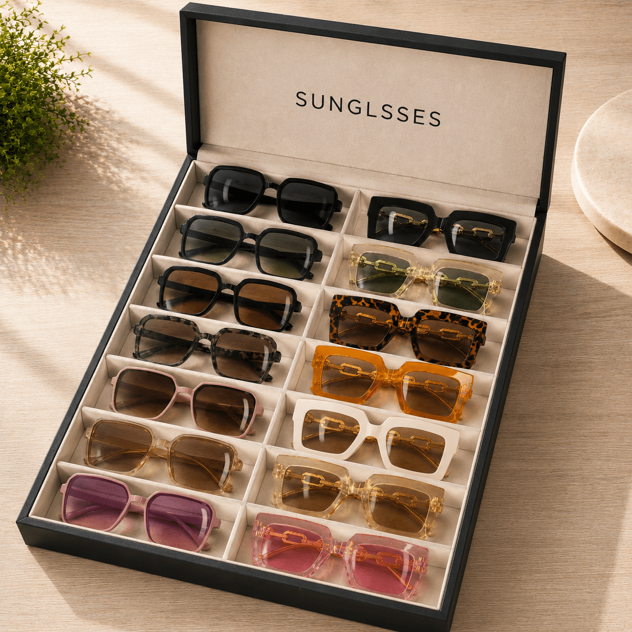 TEMU 14pcs Trendy Unisex Sunglasses , Multiple Pairs Oversized Shield Style Eyewear With Lens Colors, Smooth Frames, Fashion- Glasses For Daily Wear