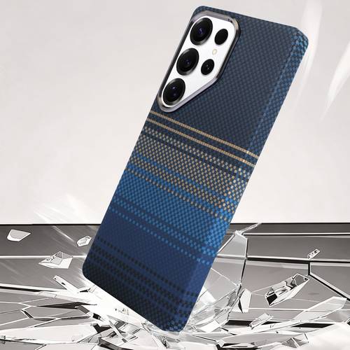 Obrázok položky puzdro na telefón - vhodné pre samsung s26ultra, karbónové vlákno, príjemný pocit, mobilné puzdro, kevlarová textúra, s24u, ľahké a tenké, plné magnetické, proti pádu, pre 23+ magnetické puzdro