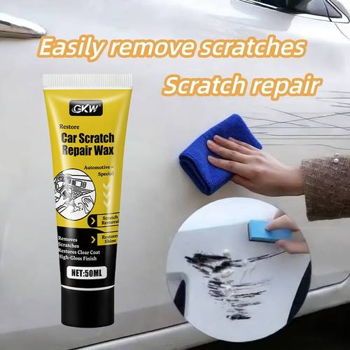 car scratch remover with polishing cloth as a gift for scratch repair such as bumper scratches and stone ejection marks suitable for all common car paint colors