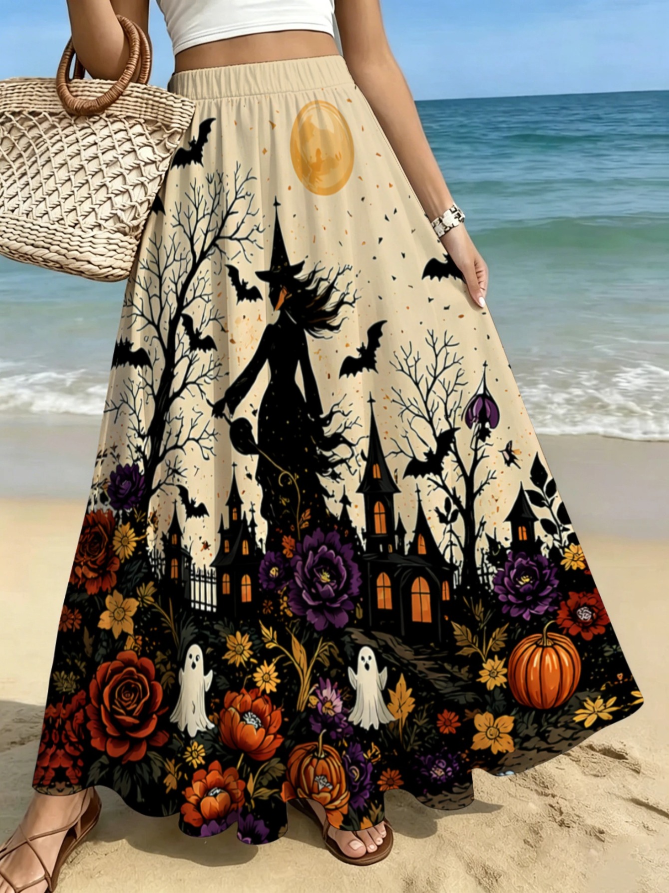 Womens Elegant Leopard Print Maxi Dress Flowy A Line Long