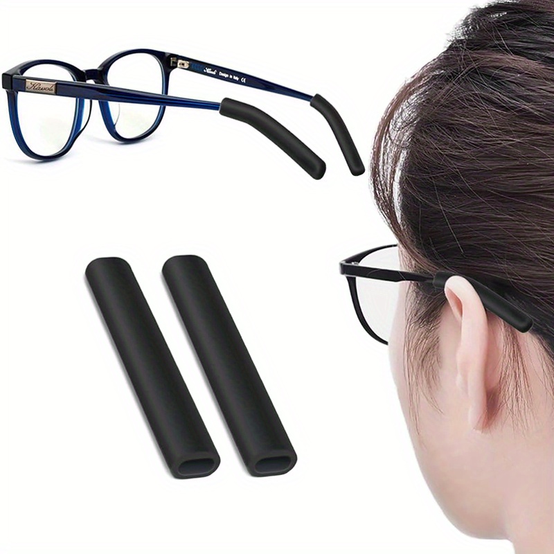 TEMU Cuscinetti auricolari in silicone per occhiali, clip antiscivolo per occhiali, copri gambe per occhiali, promemoria, cuscinetti auricolari