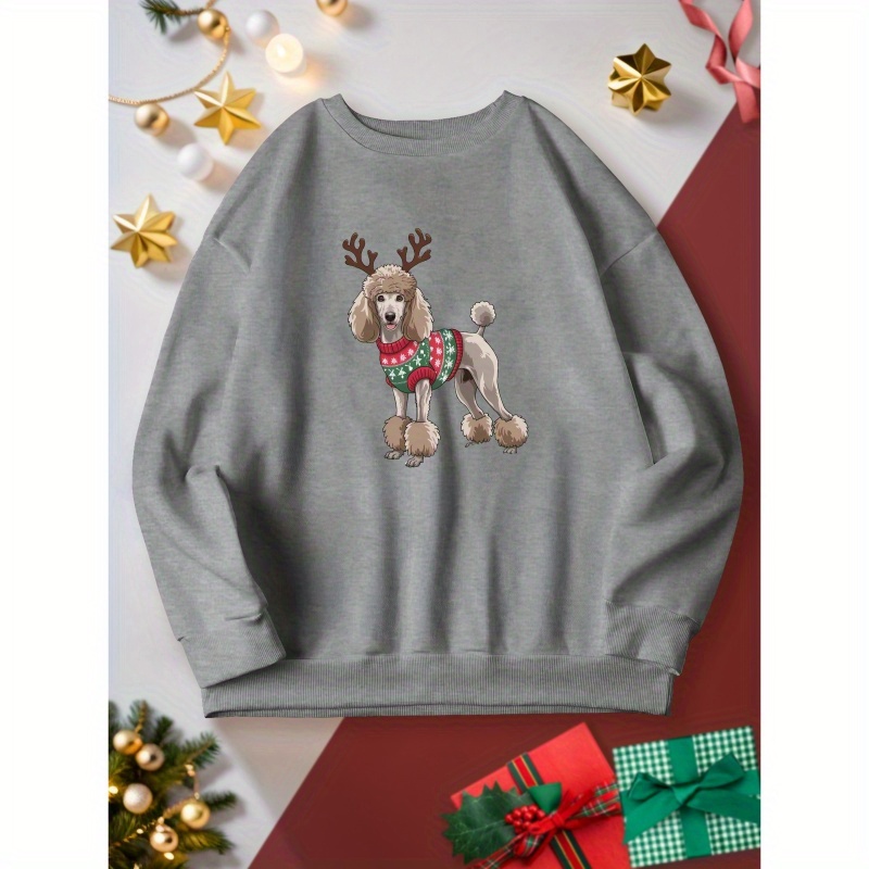 

1pc Women's Sweatshirt In Graphic , Polyester Long Sleeve For Fall &