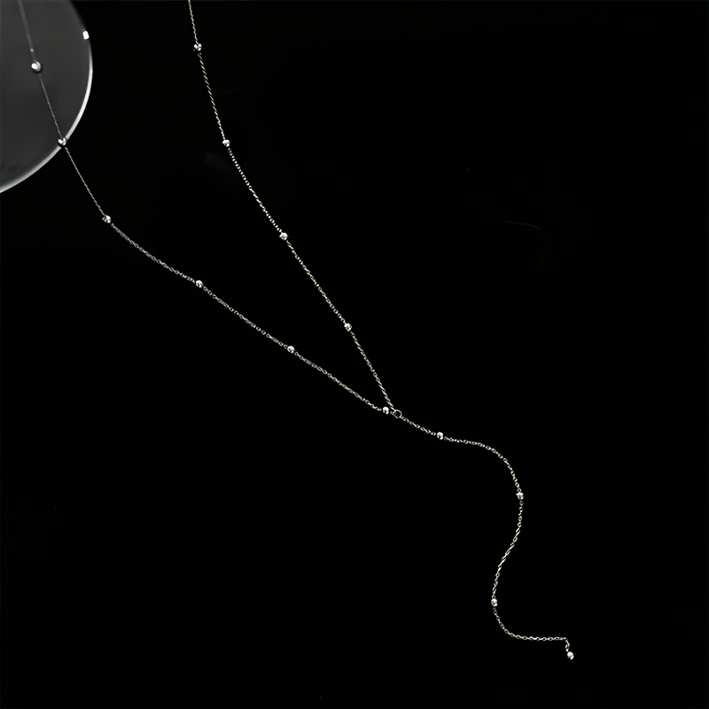 Trendy Dainty Golden Stainless Steel Necklace- Anti-Fading Tarnish Resistant, Simple Elegant Design, Perfect for Daily Wear& Party Outfits, Fashion Women's Long Jewelry Accessory, Ideal Gift for Her Wife Girlfriend Mom, Chic Minimalist