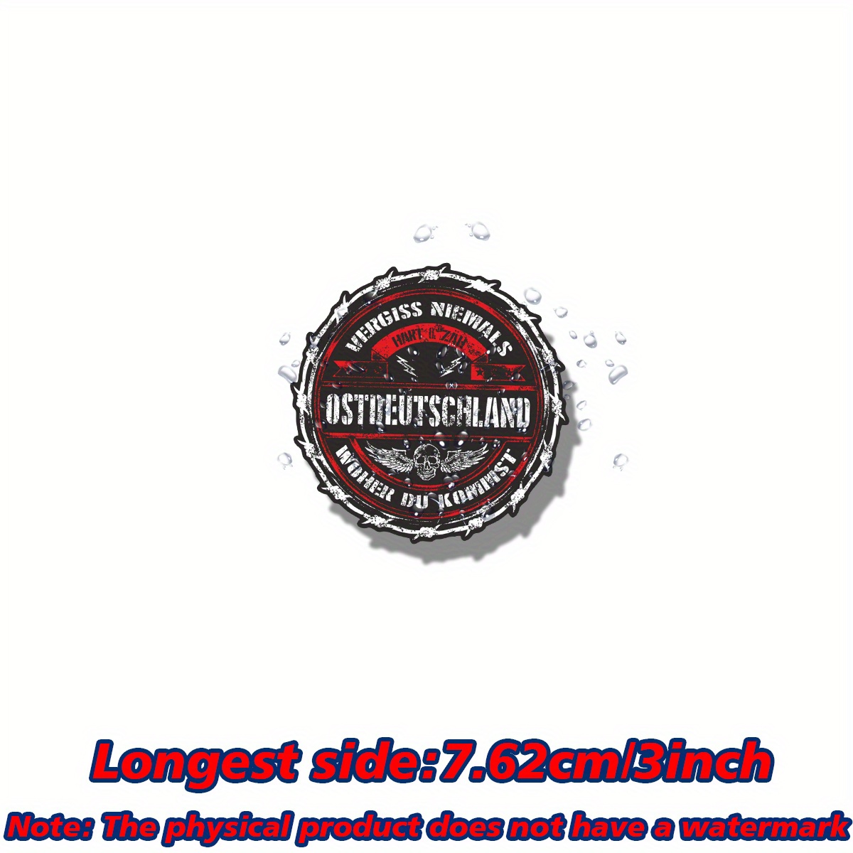 Image of 1pc Vintage East Germany Kostet Weatherproof Sticker - Vinyl, , Self-adhesive Decal With Ossi , Ideal For Laptops And Retro Device