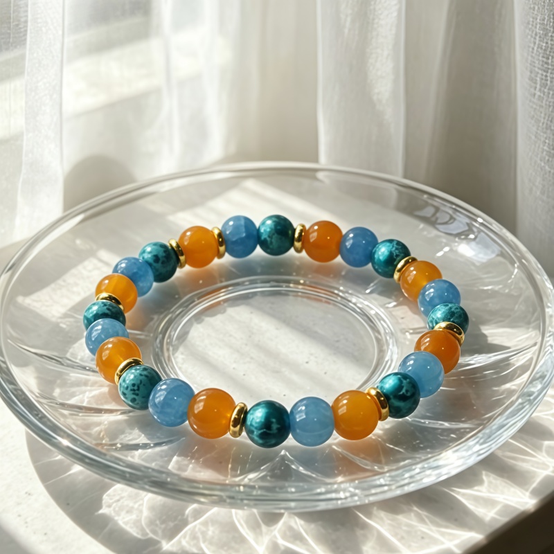 Natural Multi-Treasure Wealth Bracelet, Feng Shui Design