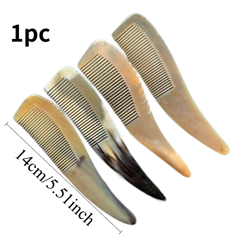 TEMU Peine de natural de 1 pieza, color aleatorio, para el cuidado del cabello sin , peine de dientes completos para cabello liso, peine de masaje de