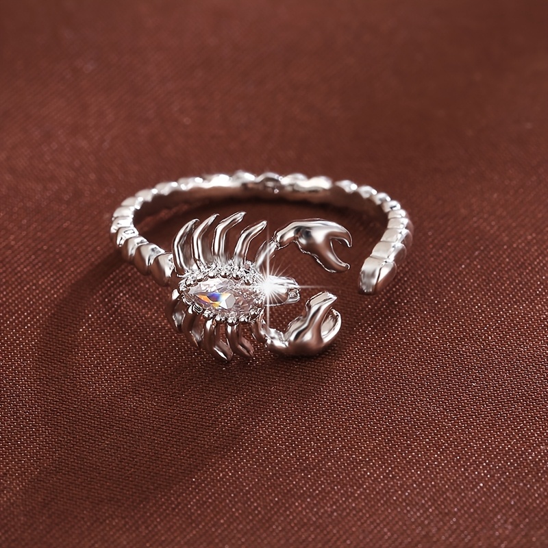 Exquisite Adjustable Zirconia Scorpion Rings for Men and Women