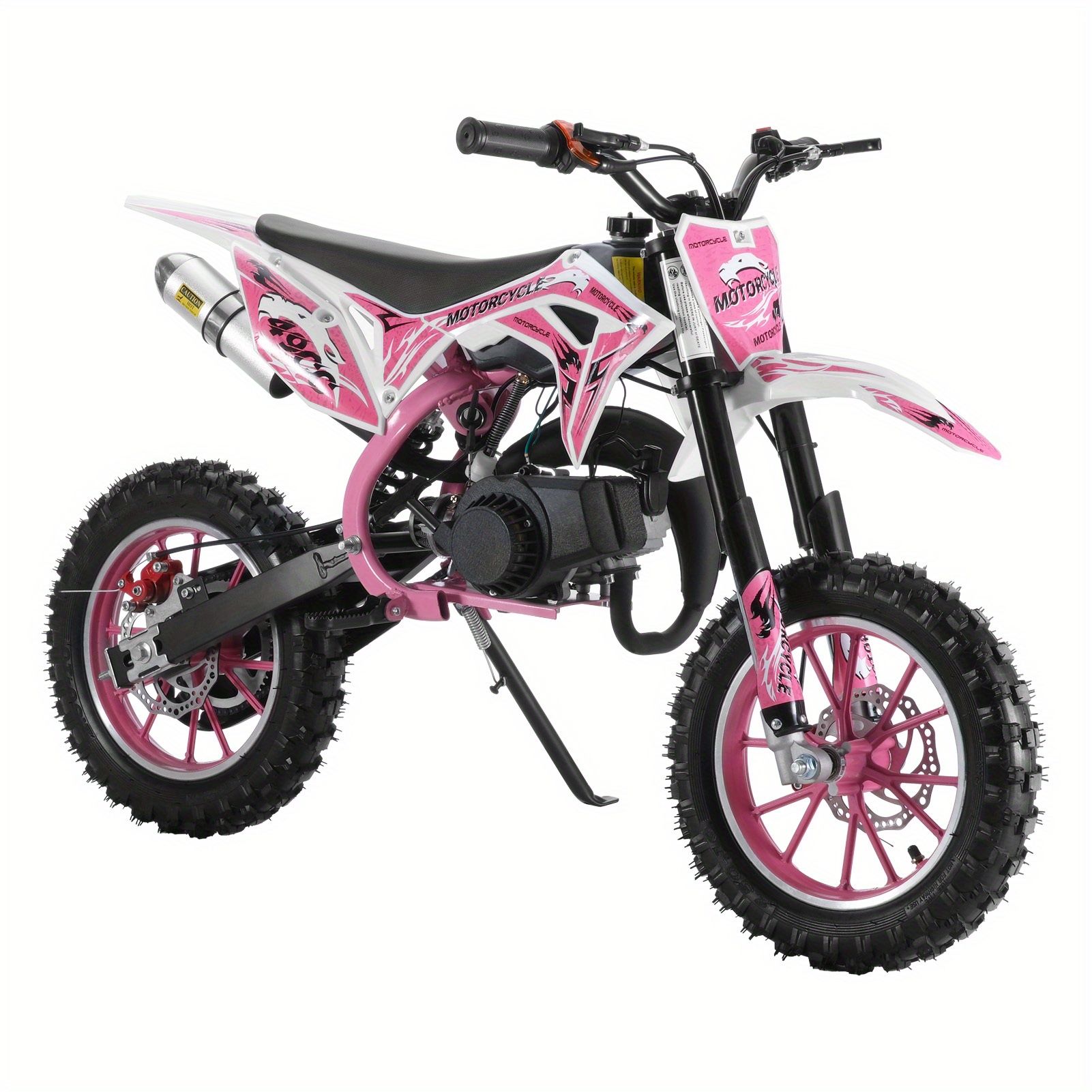 TEMU A 49cc Motorcycle, Gas-powered Dirt Bike, 2 Stroke Ride On Bike, Pocket Motorcycle With Front And Rear Disc Brakes, Of 20mph, Christmas Gift