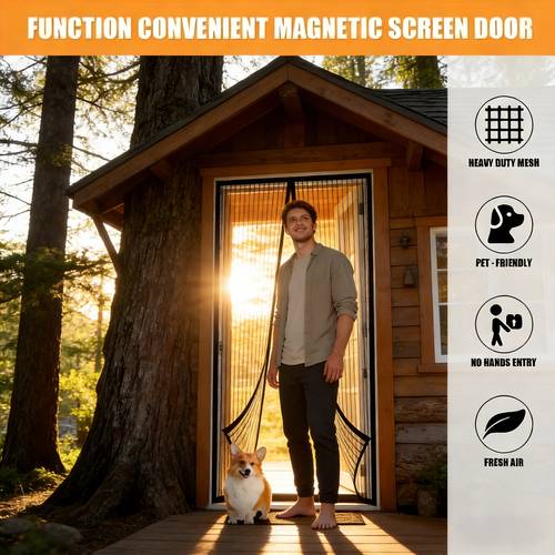 1pc vertical striped soft gauze magnetic door curtain suitable for ventilation and mosquito prevention fits door size 36 x 82inch cm mesh size 38 x 83inch cm mesh partition to prevent insects