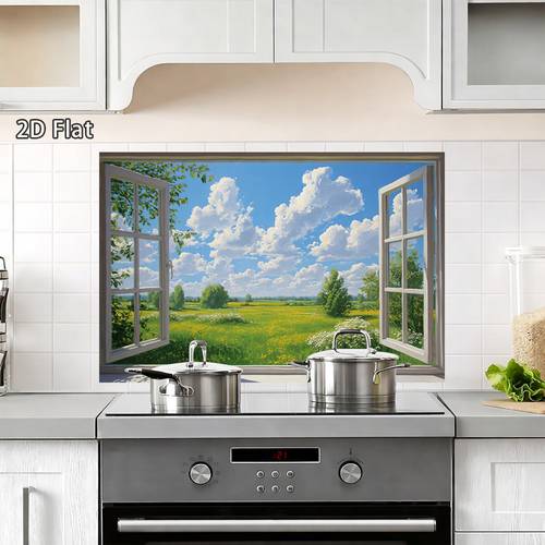 2d flat 1pc wall sticker kitchen theme design self wallpaper decal fluffy clouds suitable for kitchen and dining room modern decor vintage kitchen cooking theme home kitchen decor kitchen decor and accessories