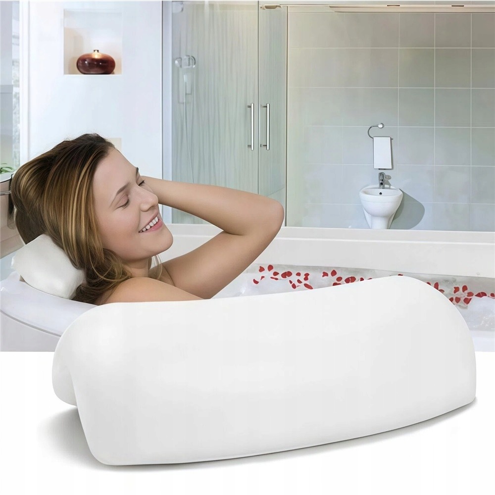 Bathtub Pillow 300*126mm With 2 Anti-slip Suction Cups For Bathroom