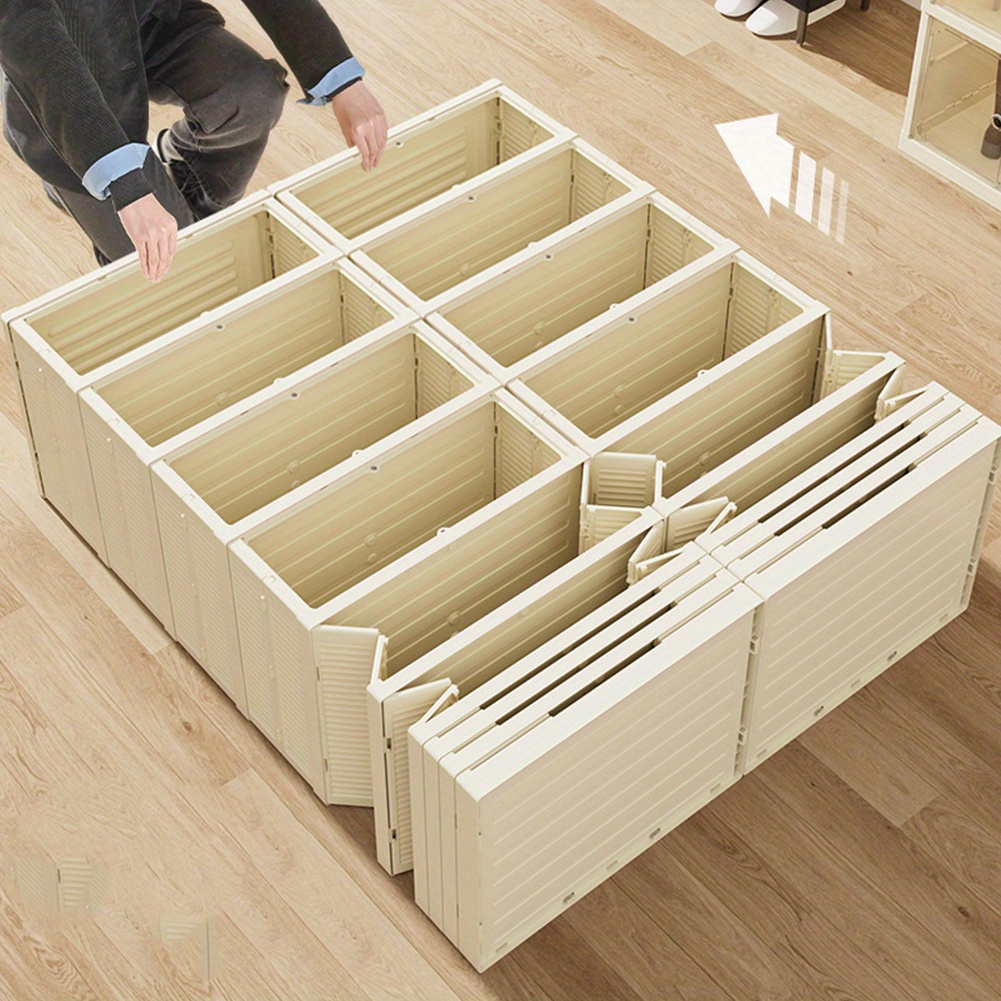 clear shoe storage cabinet foldable 8 layers shoe container box easy assembly stackable shoe rack organizer with lids stackable sneaker storage shoe cabinet   cooking