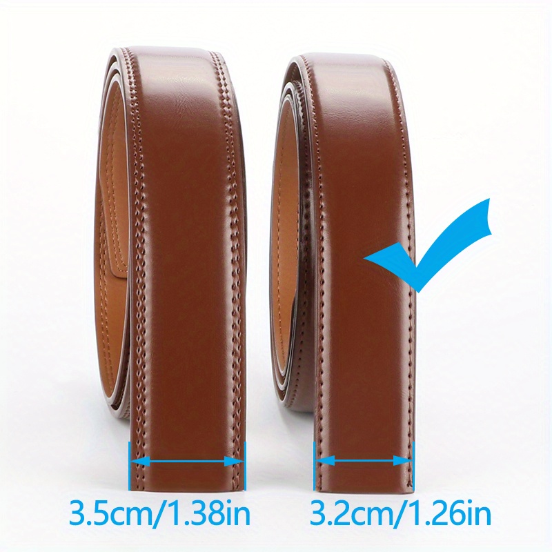 Second Layer Cowhide Ratchet Belt for Men, Adjustable Design