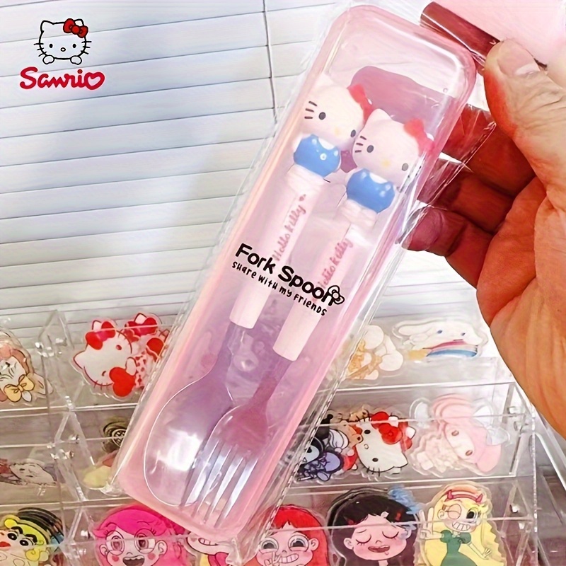           stainless steel cutlery set 2pcs flatware set polished surface cute cartoon spoon and fork set suitable for travel and home use Product details 4