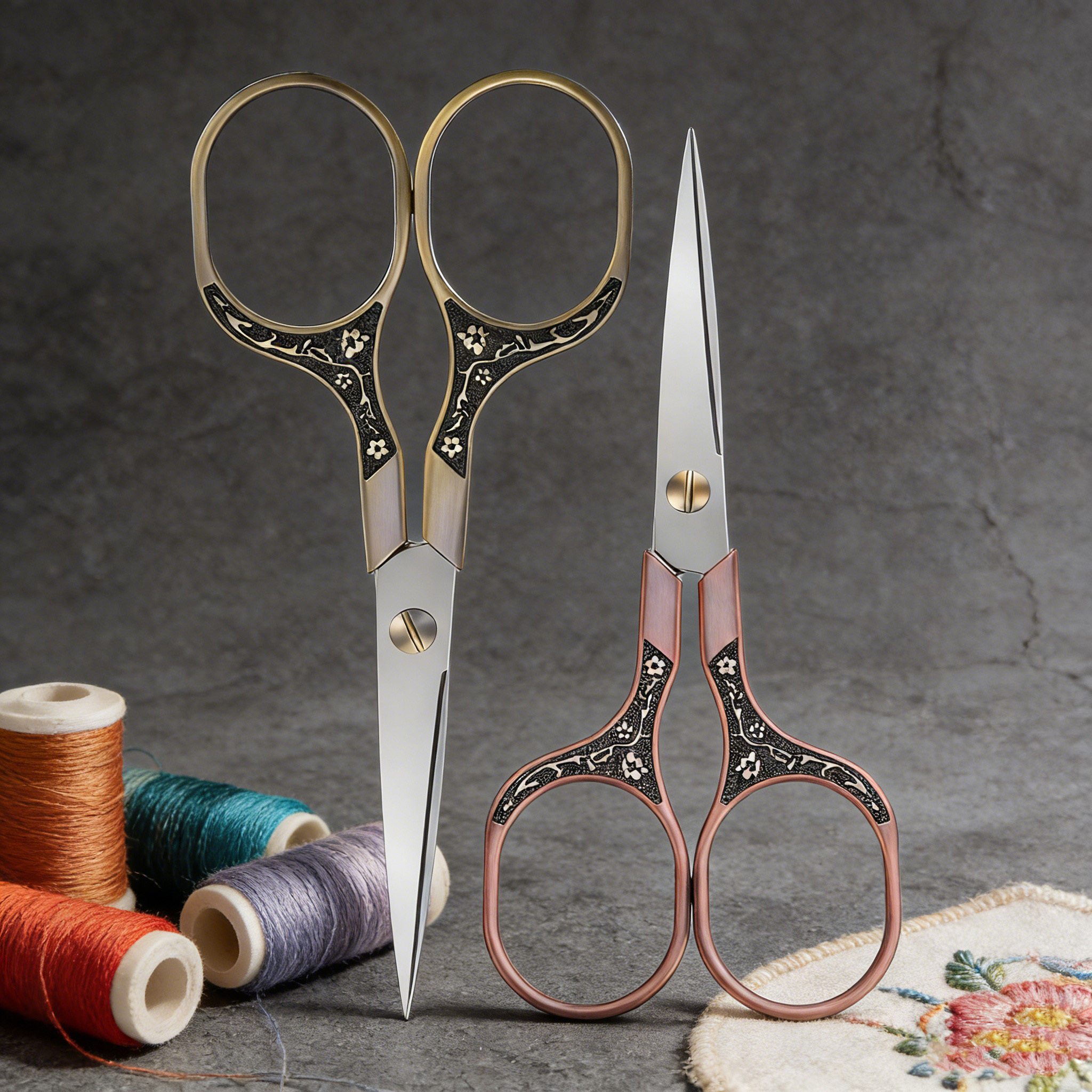 E-shop Langlebige Vintage-Stahlschere Nähschere Kurze Schere Mini-Schere Stickschere Schneiderschere Fadenschere Stoffschere Bastelwerkzeuge Nähzubehör
