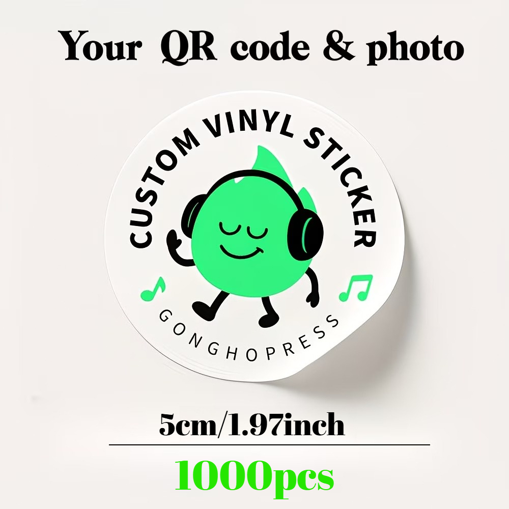 TEMU Custom Personalized Vinyl Stickers - Personalized Labels, Suitable For Cups, Bottles, Packaging, Business, Weddings, Anime, Self- Designs -