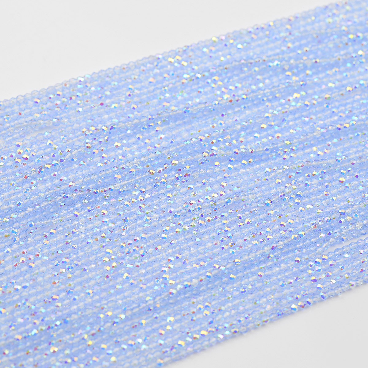 E-shop Ca. 759 Stück 2mm Mini Kleine Facettierte Kugel Perlen Glas Stanzteile AB Farbe Dekorative Perlen für Schmuckherstellung Armbänder Kopfschmuck