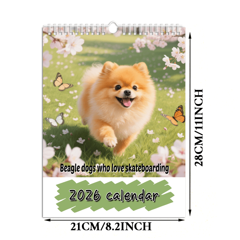 TEMU (Carta ispessita , stampa qualit�) Calendario da parete mensile divertente 2027, con simpatici di un marrone, 12 modelli squisiti, per