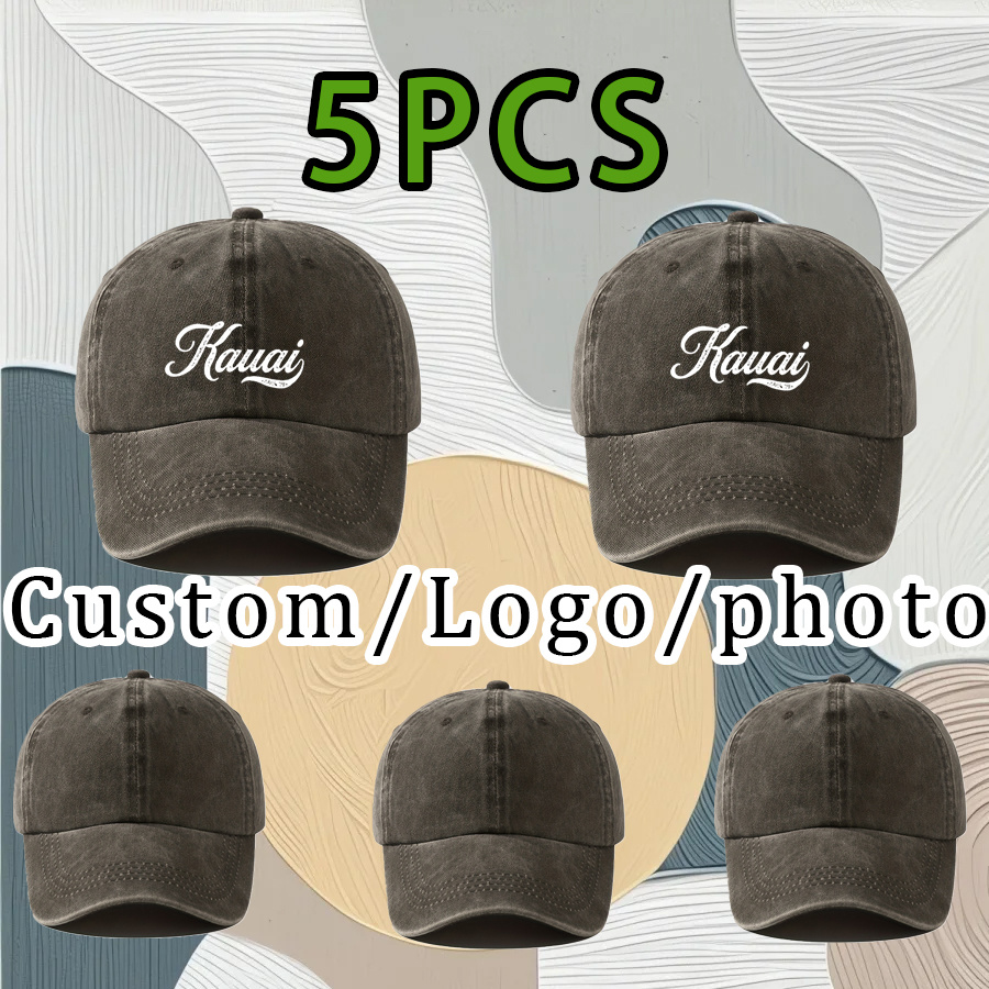 5 Customizable DIY Printed Washable Baseball Caps