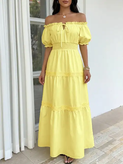 yellow dress woman sold on Temu United States yellow dress woman sold on Temu United States