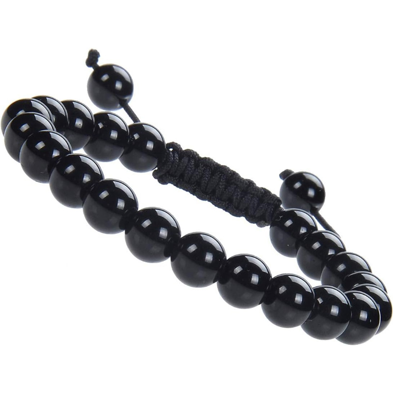 Men's Adjustable Glass Beads Unisex Bangle, Stylish Gift