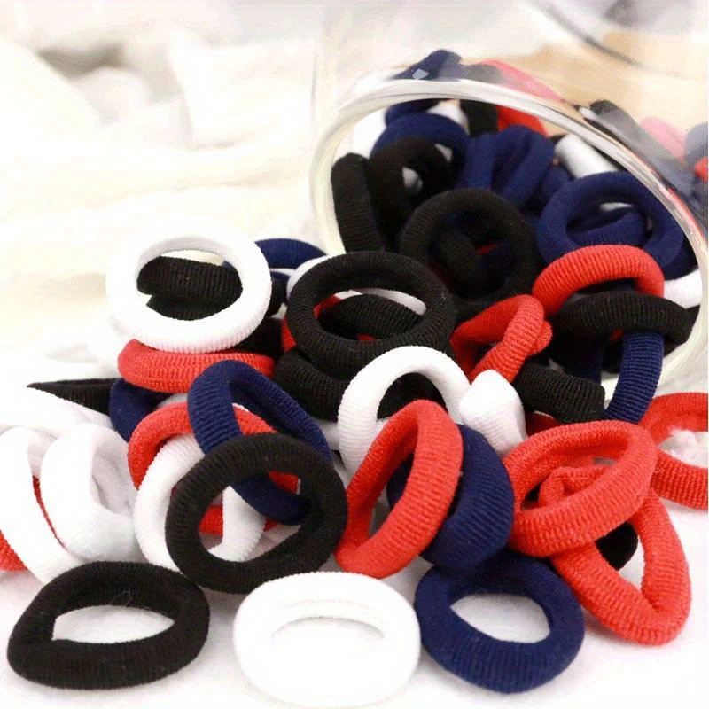 200pcs Vibrant Colorful Elastic Hair Bands for Girls & Women - Small Rubber Ponytail Holders, Scrunchies & Hair Ties - Mixed Colors for Stylish Hairstyles & Everyday Use
