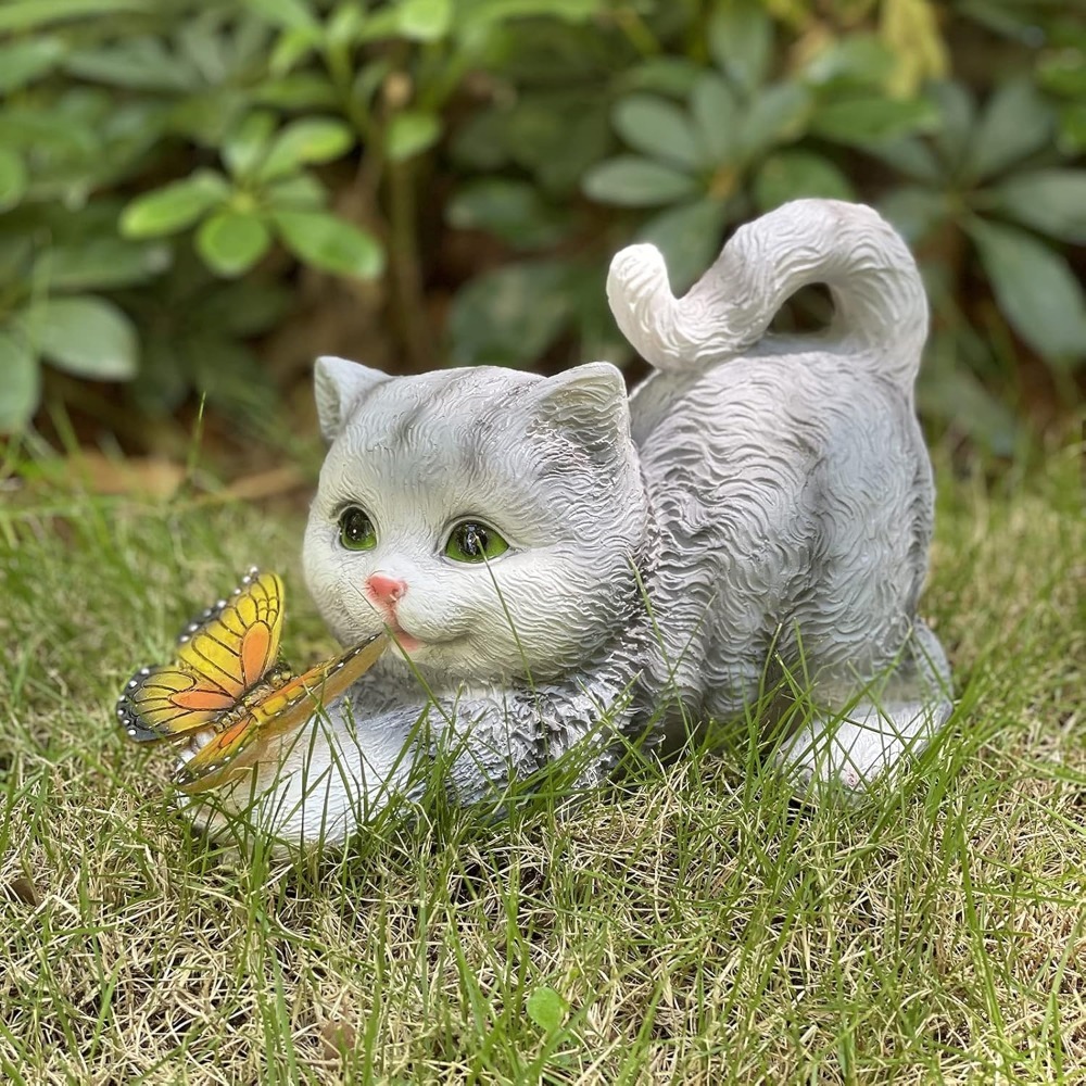 Halloween/christmas Decor Ofcute Cat Shaped Ornaments With Accent Stylish Yard Decorative Sculpture Ideal For Home Balcony Garden Lawn Patio And Outdoor Scene Arrangement