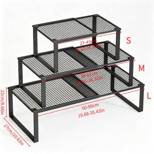 heavy duty carbon telescopic closet organizer space saving stackable metal shelving unit polished for kitchen bedroom desk shoe bookshelf closet shelves compatible with shelf liners