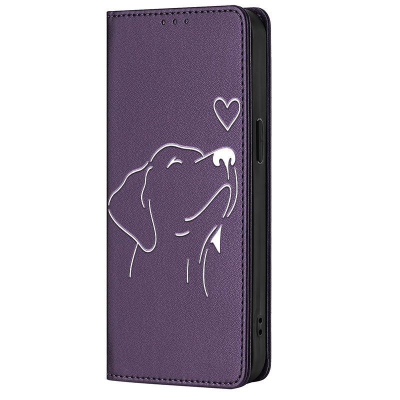 TEMU Phone Case - 2dflat Colored Painting With Cover Premium Faux Leather Flip Case Rfid Protective Cover Case Magnetic Card Holder Stand Function