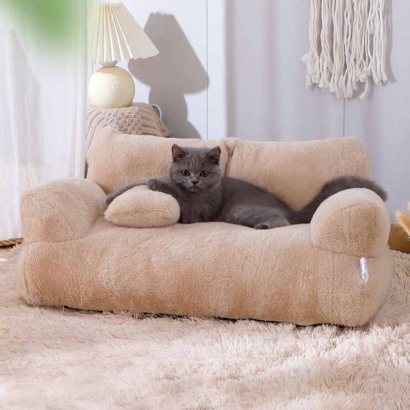 TEMU Small Cat And Dog Pet Sofa With Small Pillow. Nest For Kittens And Puppies. Small Pet Sofa Bed With Non-slip Bottom And Removable And Washable
