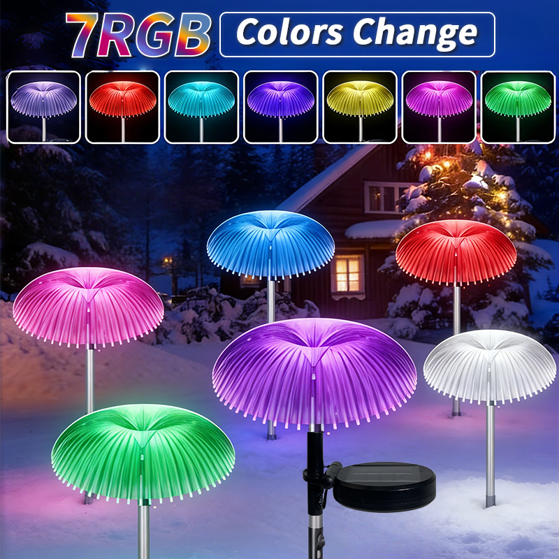 TEMU Solar Jellyfish Light - Led Outdoor Light, 4 Specifications From, 7 Color Colors Change, Solar Energy, With , Suitable For Decorating Gardens, ,