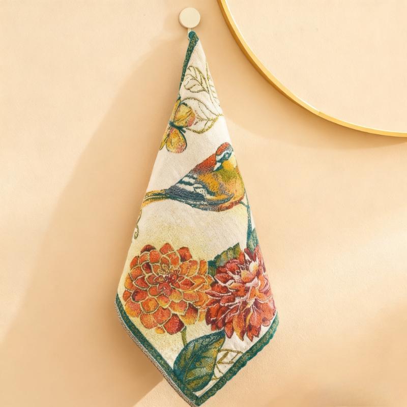 TEMU 2025 New Thickened Towel, Fingertip Towel, Sweat Towel, Foot Towel, Bathroom Towel, Kitchen Cloth, Bird Vintage Washcloth, Comfortable