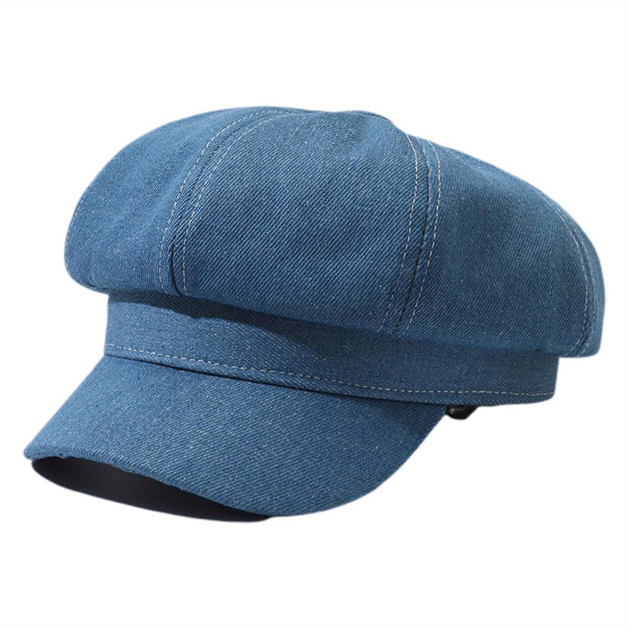 帽子 Beret 8 panel denim ML cph women's denim newsboy beret cap visor cap elegant paperboy