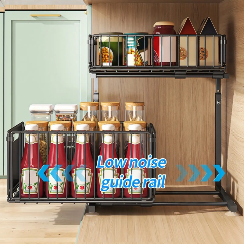 modern svart metall 2 vånings skjutbar förvaring - Temu Sweden