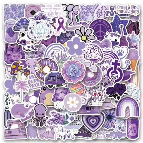 120pcs purple stickers aesthetic stickers for scrapbooking diary laptop bumper skateboard water bottle computer phone greeting cards photo albums furniture stickers