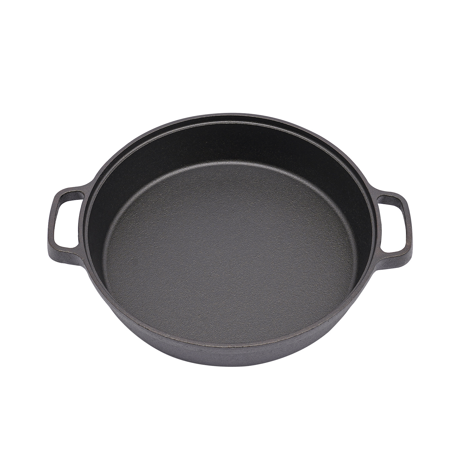 E-shop 25 cm Hochwertige Gusseisen-Pfanne mit zwei Griffen