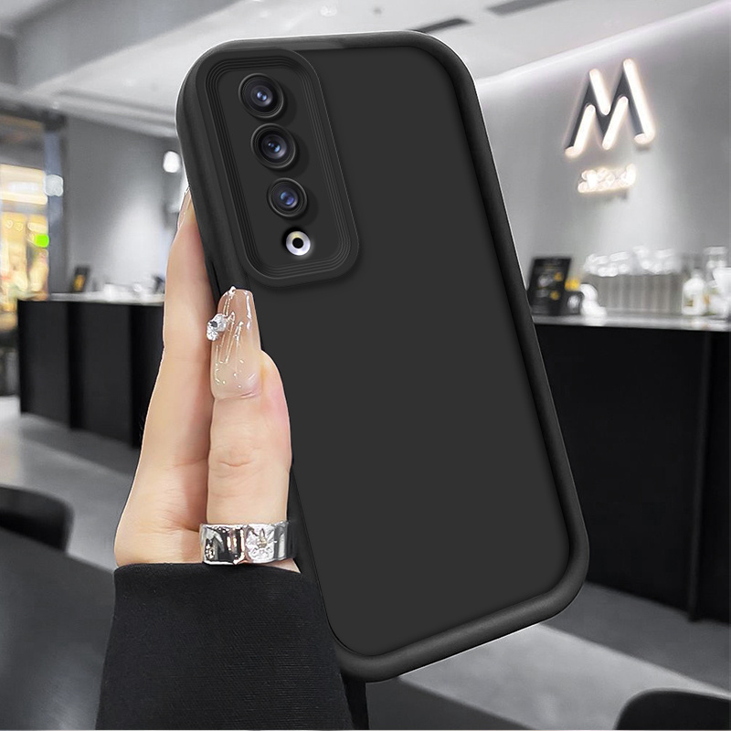 TEMU New Tpu Phone Case Suitable For Honor 90 Pro 90 Lite 90 Smart Anti-drop Shockproof Non-slip Full Coverage Lens Protection Fashion Solid Color